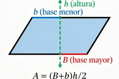 Fórmula del área de un trapecio