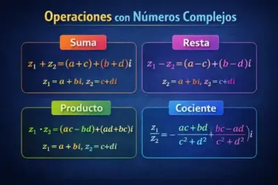 operaciones de números complejos