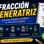 Fracción generatriz ✨: paso a paso con ejemplos