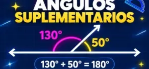 Ejemplo visual de ángulos suplementarios