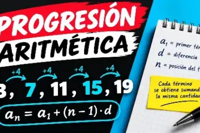 Ejemplo visual de progresión aritmética