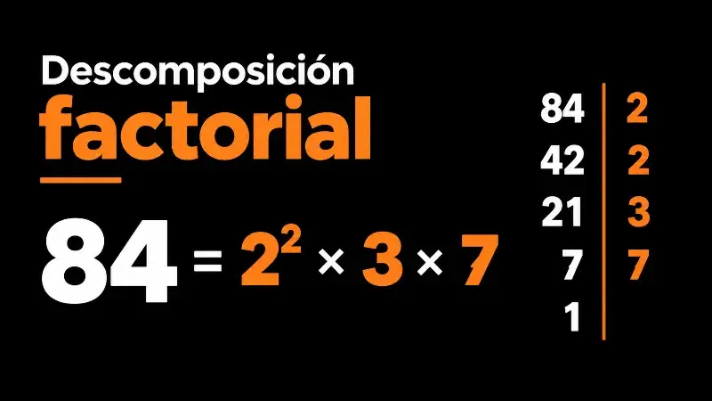Ejemplo de descomposición factorial en números primos