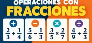 Imagen sobre operaciones con fracciones