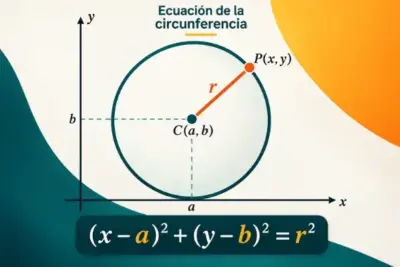Ejemplo visual de la ecuación de la circunferencia