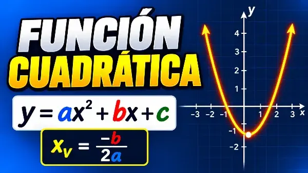 Gráfica y fórmula de una función cuadrática