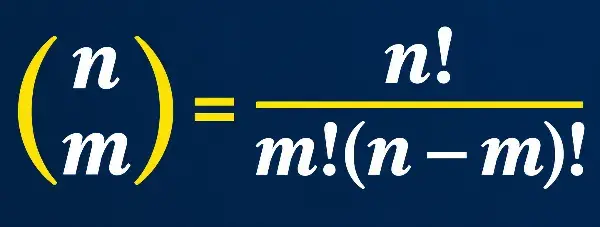 fórmula de los números combinatorios