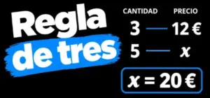 Ejemplo de la regla de tres